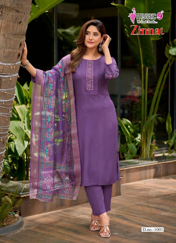 Mystic9 zinnat vol 1 designer long kurtis wholesalers
